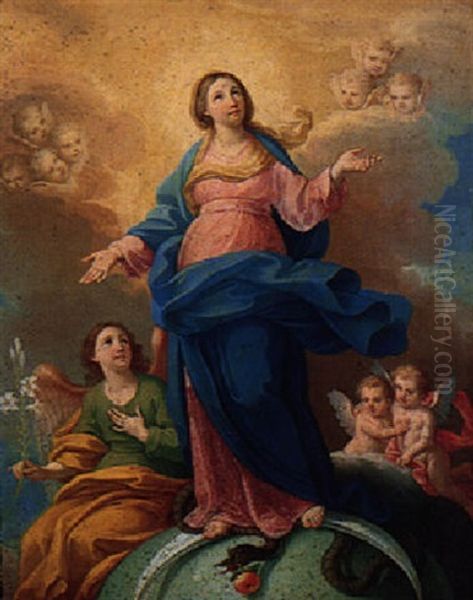 The Immaculate Conception Oil Painting by Zacarias Gonzalez Velazquez