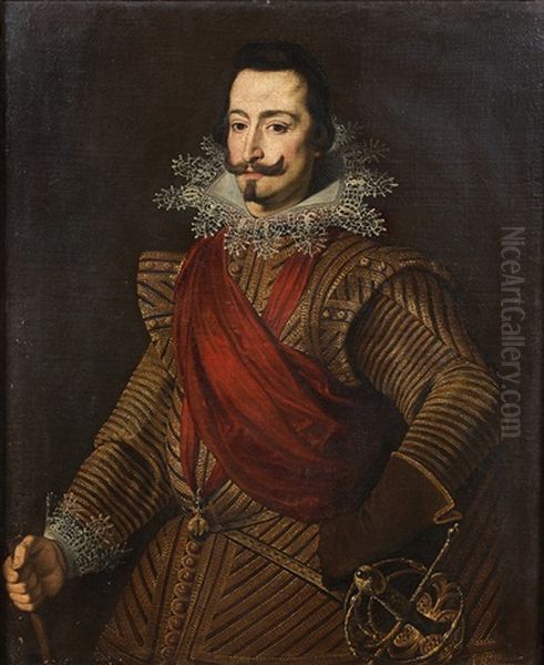 Portrait D'un Chevalier De La Toison D'or Oil Painting by Bartolome Gonzalez