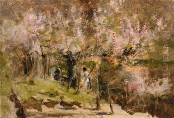 Le Printemps Au Verger Oil Painting by Juan Antonio Gonzalez