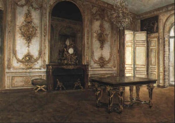 Scene D'interieur A Versailles Oil Painting by Juan Antonio Gonzalez