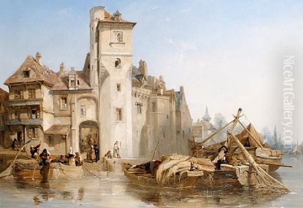 Angers, France Oil Painting by Edward Angelo Goodall