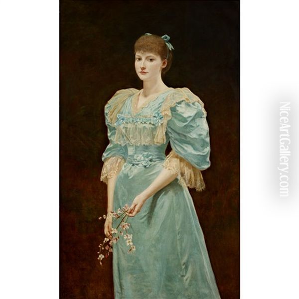 Portrait Of The Artist's Daughter, Rica Oil Painting by Frederick Goodall