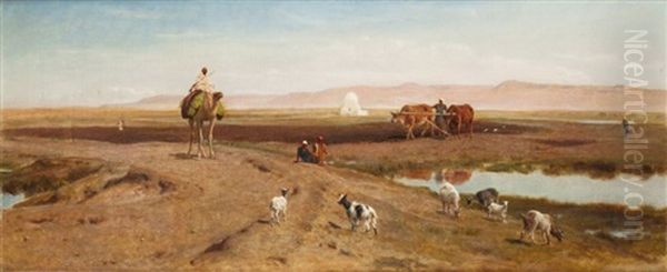 Vallee Du Nil Oil Painting by Frederick Goodall