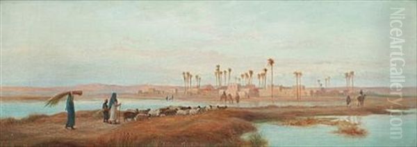 The Banks Of The Nile Oil Painting by Frederick Goodall