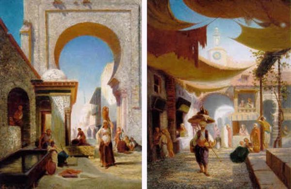 Folkelivssceneri I En Arabisk By Oil Painting by Frederick Goodall