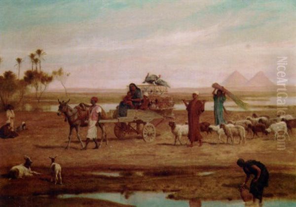 On The Road To Market Oil Painting by Frederick Goodall