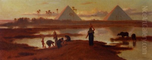 Waters Of The Nile Oil Painting by Frederick Goodall