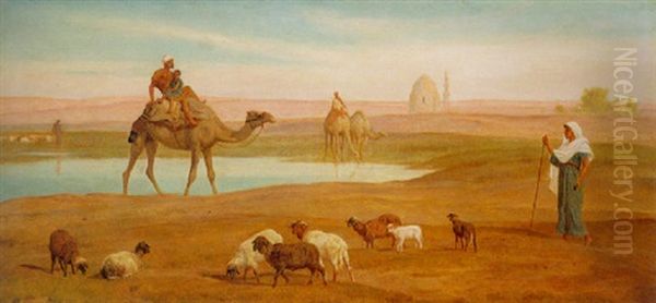 Returning From The Labour Of The Day Oil Painting by Frederick Goodall