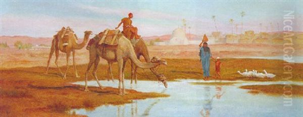 On The Waters Of The Nile Oil Painting by Frederick Goodall