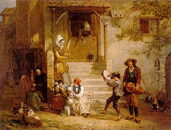 The Troubadors Oil Painting by Frederick Goodall