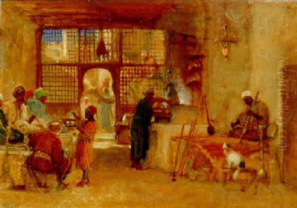 The Coffee Shop Oil Painting by Frederick Goodall