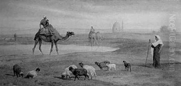 Nomades Dans Le Desert Oil Painting by Frederick Goodall