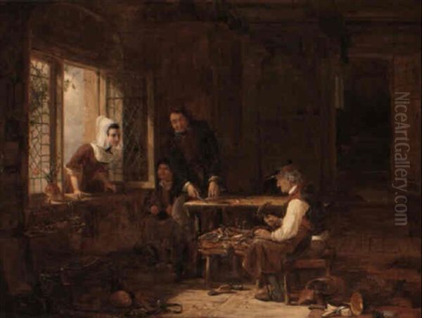 The Cobbler Oil Painting by Frederick Goodall