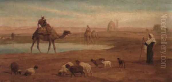 Returning From The Labour Of The Day Oil Painting by Frederick Goodall