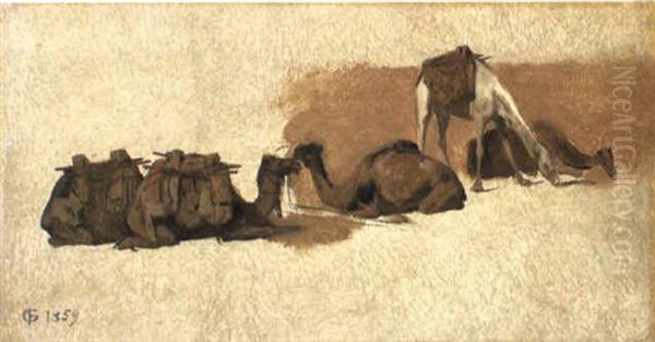 Study Of Camels by Frederick Goodall