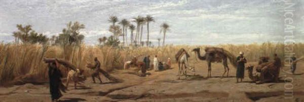 The Sugar Cane Harvest Oil Painting by Frederick Goodall