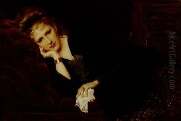 A Portrait Of The Artists Wife, Alice Terry Oil Painting by Frederick Goodall