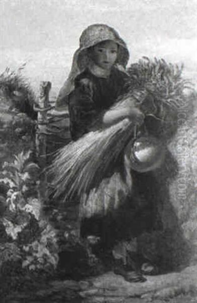 The Little Gleaner Oil Painting by Walter Goodall