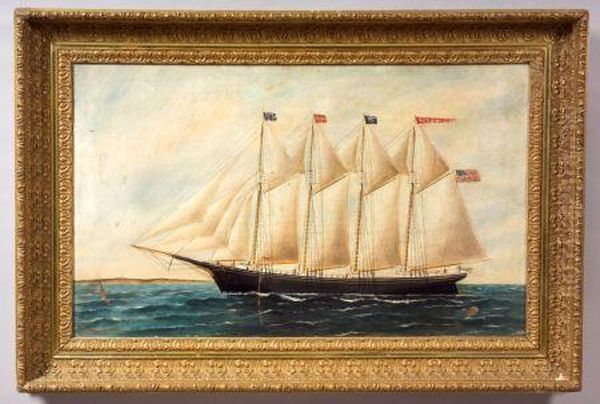 Portrait Of The Schooner Oil Painting by Samuel Finley Morse Badger