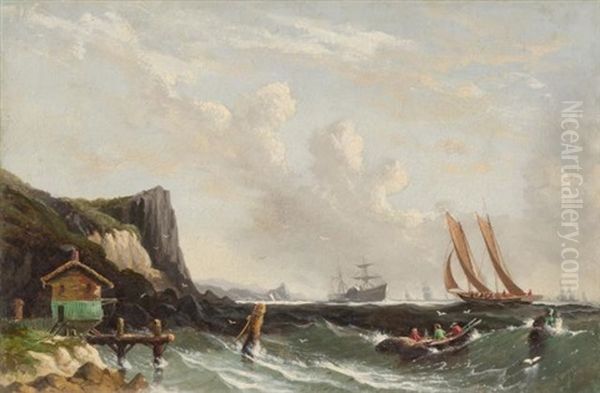 Ships In Choppy Waters by Edward Ashton Goodes