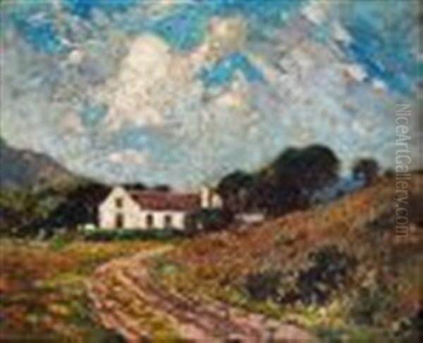 Farm Near Somerset Oil Painting by Robert Gwelo Goodman