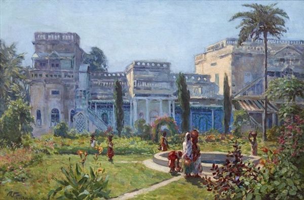 Palace In India Oil Painting by Robert Gwelo Goodman