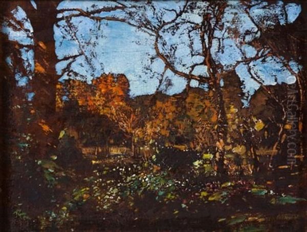 Autumn, Newlands House, Cape Town Oil Painting by Robert Gwelo Goodman