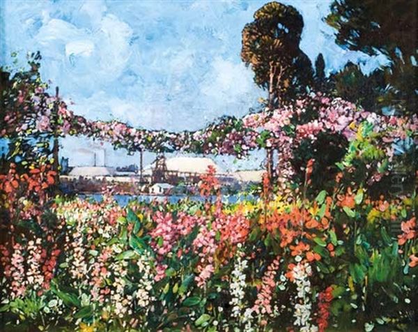 Garden Near Crown Mines Oil Painting by Robert Gwelo Goodman