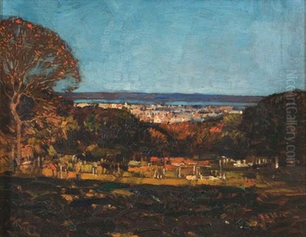 The Bay Of Natal From The Berea, Durban Oil Painting by Robert Gwelo Goodman