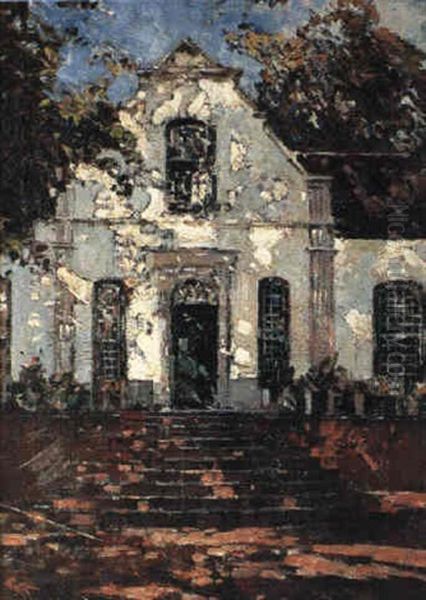 The Entrance At Neethlingshof Oil Painting by Robert Gwelo Goodman