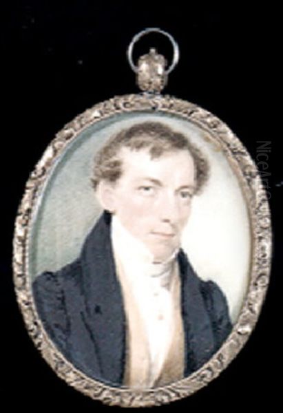 Nathan Carruth, Wearing Black Coat, Yellow Waistcoat And White Cravat by Sarah Goodridge