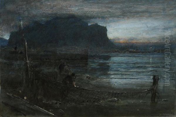 Palermo Oil Painting by Albert Goodwin