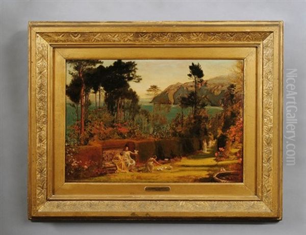 Ulysses In The Garden Oil Painting by Albert Goodwin