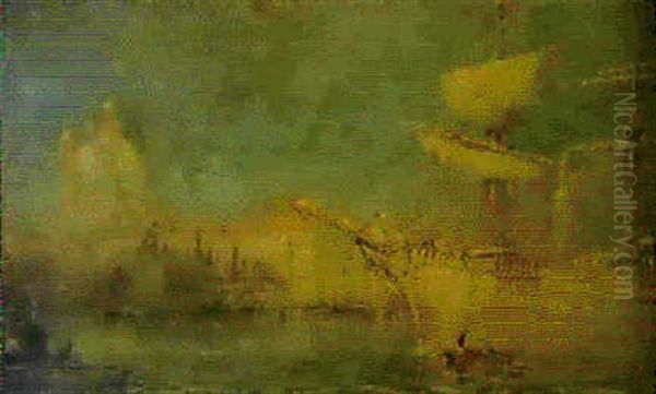 The Hardy Norseman At Venice Oil Painting by Albert Goodwin