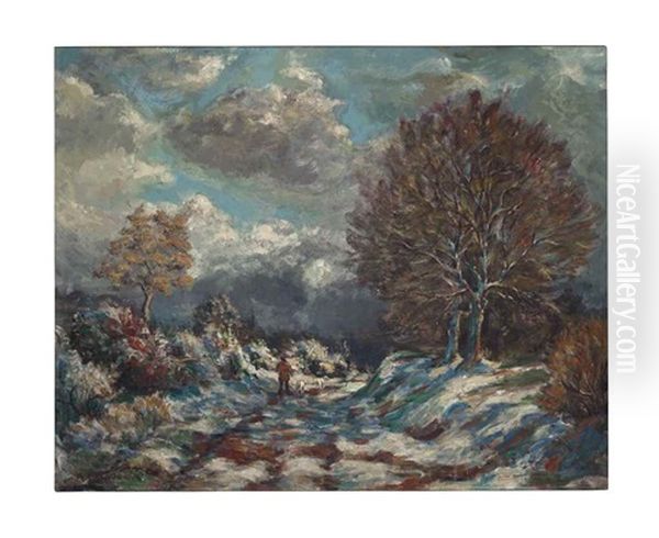 Winter Strolll Oil Painting by Arthur Clifton Goodwin