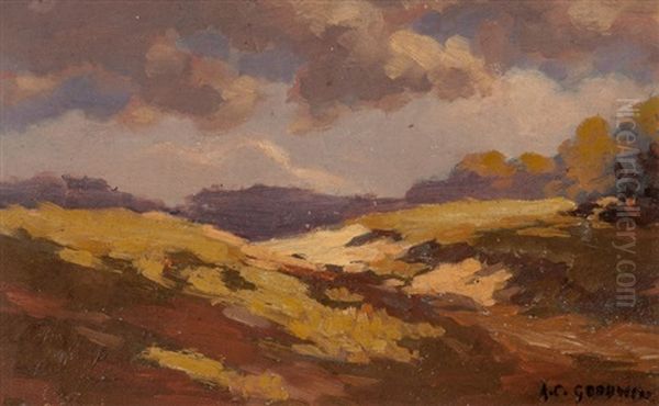 Rolling Hills (double-sided Work) Oil Painting by Arthur Clifton Goodwin