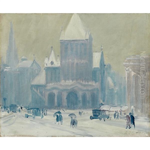 Trinity Church, Copley Square, Boston Oil Painting by Arthur Clifton Goodwin