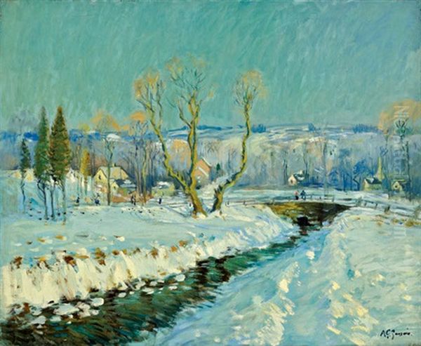 Winter Landscape, Berkshires Oil Painting by Arthur Clifton Goodwin