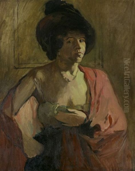 Study Of A Lady Oil Painting by Arthur Clifton Goodwin