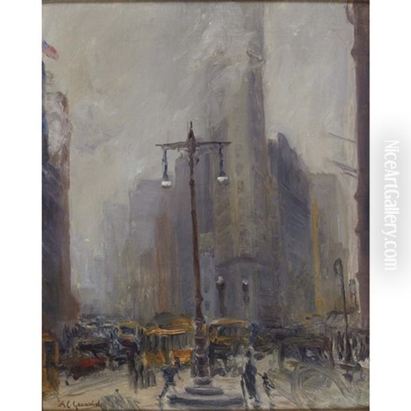 Flatiron Building, New York Oil Painting by Arthur Clifton Goodwin