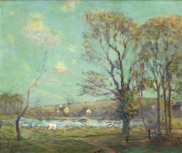 Narragansett Cove Oil Painting by Arthur Clifton Goodwin