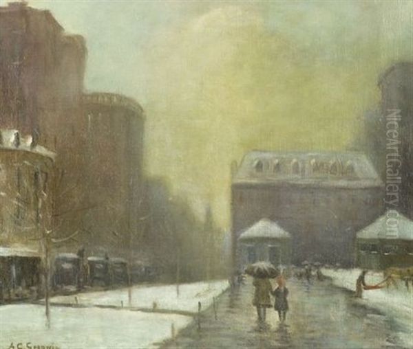 Old Pelham Hotel Oil Painting by Arthur Clifton Goodwin