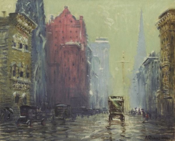 Fifth Avenue, New York Oil Painting by Arthur Clifton Goodwin