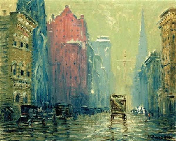 Fifth Avenue Oil Painting by Arthur Clifton Goodwin