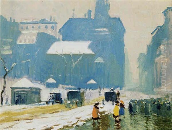 Park Street Church, Boston Oil Painting by Arthur Clifton Goodwin