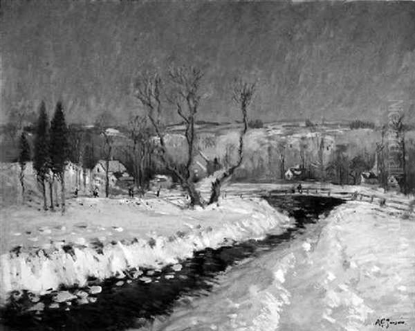 Winter Landscape, Berkshires Oil Painting by Arthur Clifton Goodwin