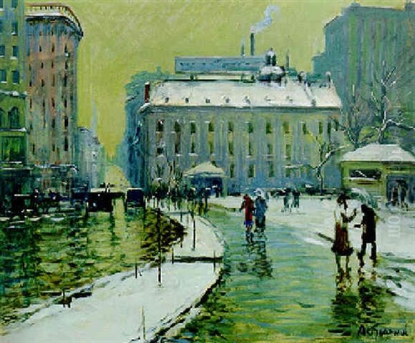 Winter, Boston Oil Painting by Arthur Clifton Goodwin