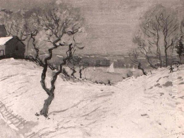 Upper Mystic River, Winter Oil Painting by Arthur Clifton Goodwin