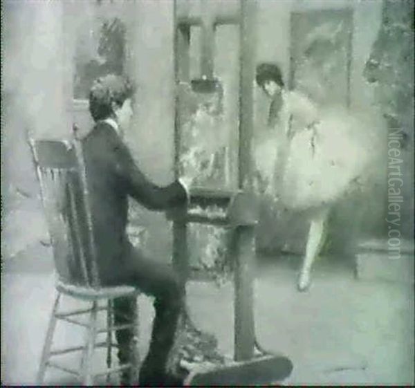 Louis Kronberg In His Studio Oil Painting by Arthur Clifton Goodwin