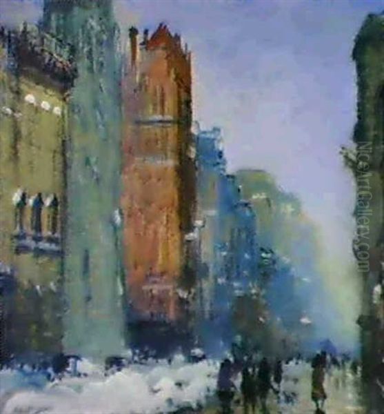 Fifth Avenue, New York Oil Painting by Arthur Clifton Goodwin